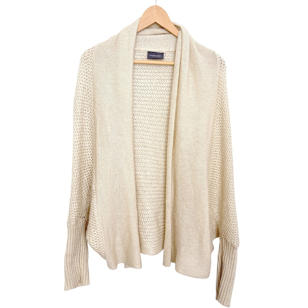 Wooden Ships Paola Buendia Mohail Wool Knit Shawl Cardigan Sweater Dolman Sleeve